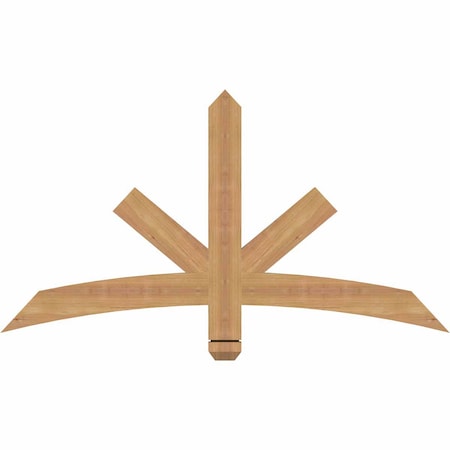 Ekena Millwork Alberta Smooth Timber Gable Bracket, Western Red Cedar, 48"W x 26"H x 1 1/2"D x 3 1/2"F, 13/12 Pitch GBW048X26X0204ALB00SWR
